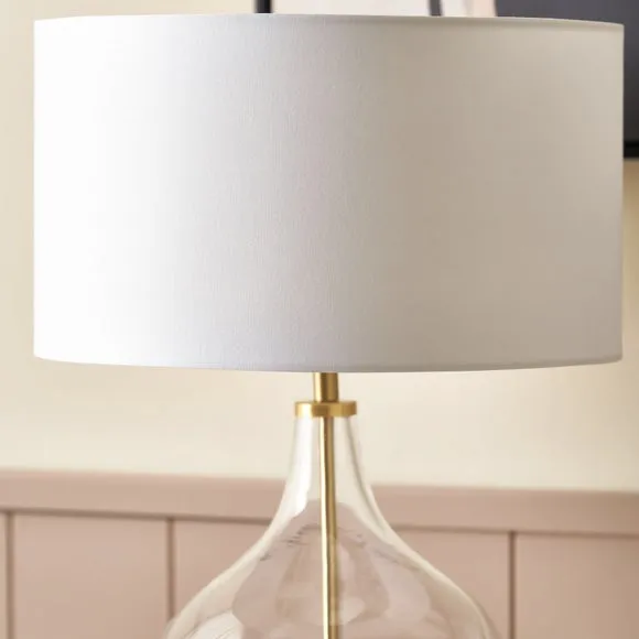 Pacific Lifestyle Rowen Clear Bottle Shaped Glass and Metal Table Lamp 5