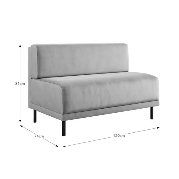 Mae Long Dining Bench, Vintage Velvet 6