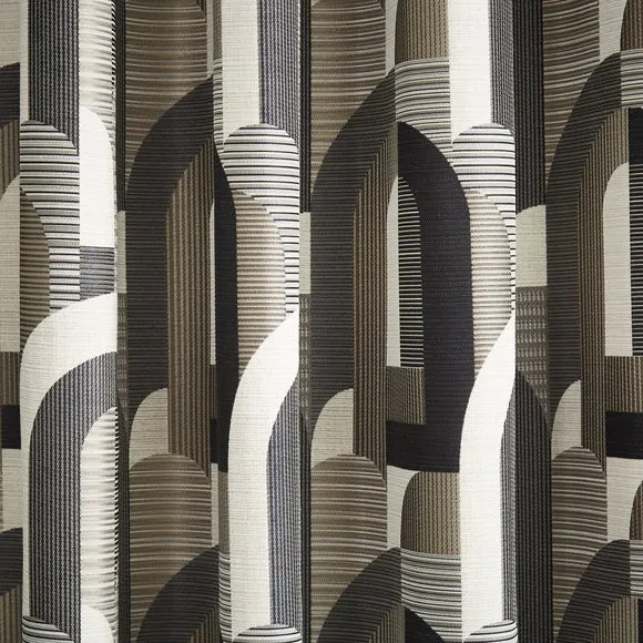 Alvin Geometric Jacquard Eyelet Curtains 3