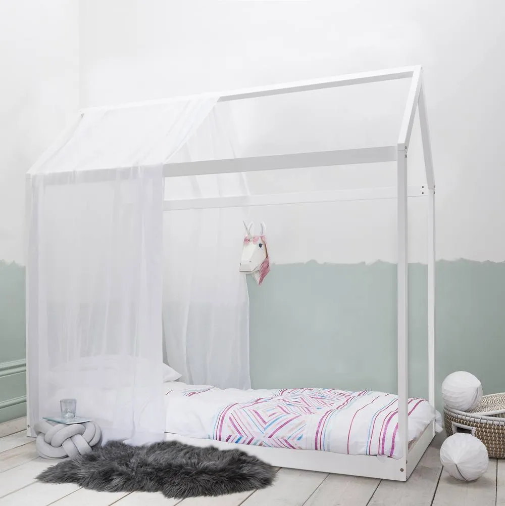 Nöa and Nani Kara Single 4 Poster Bed Frame in White 3