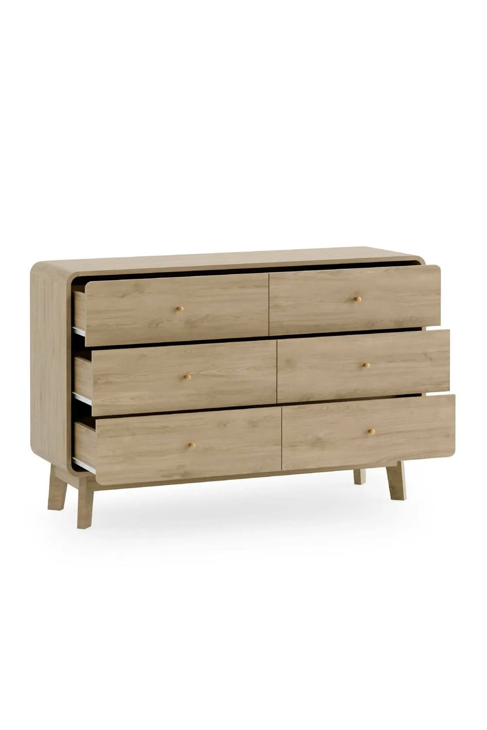 Julian Bowen Ingrid 6 Drawer Wide Chest in Beige 4