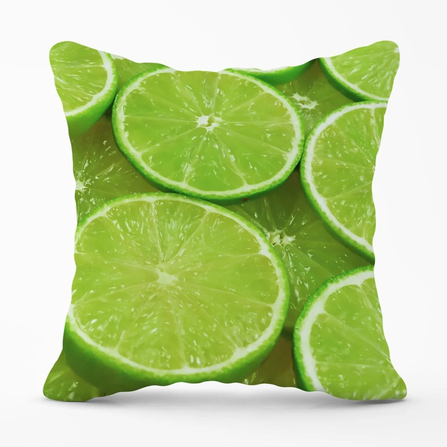 Warren Reed - Designer Fresh Limes Outdoor Cushion in Green
