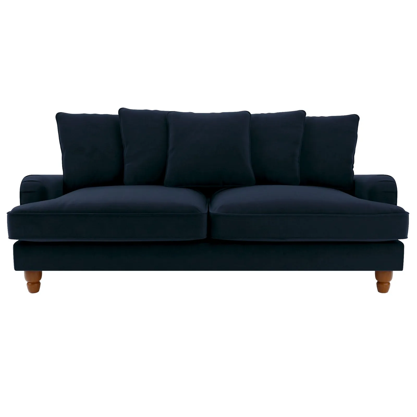 Beatrice Scatter Back Velvet 3 Seater Sofa Bed Luxe Navy