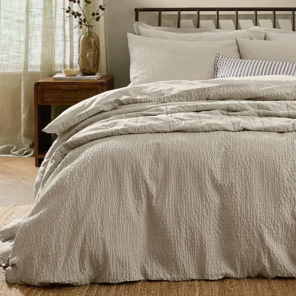 Yard Hebden Seersucker 100% Cotton Duvet Cover & Pillowcase Set 3