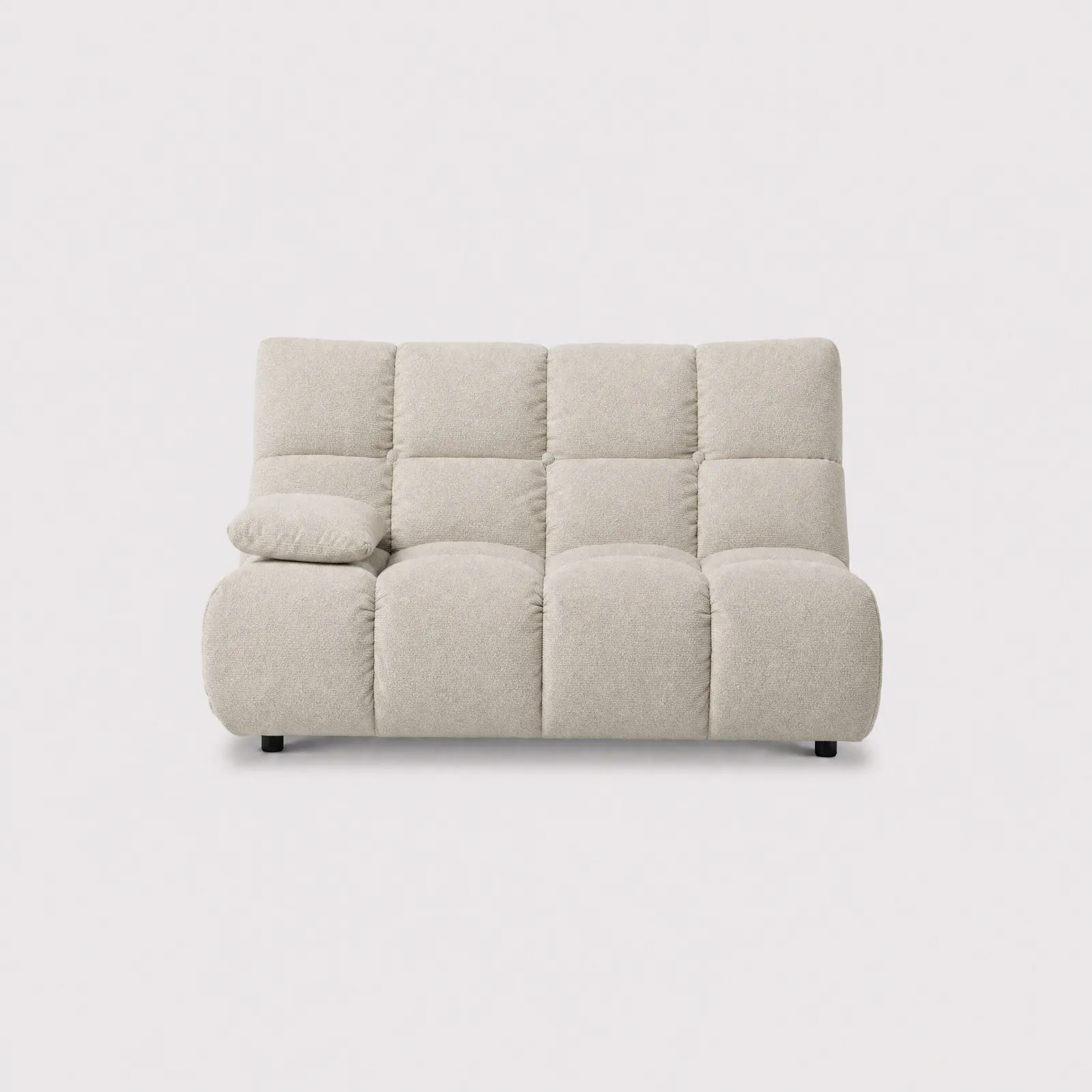 Bryce 2 Seater Modular Piece With Armrest Left Modular Sofa, Neutral Fabric | Barker & Stonehouse 1