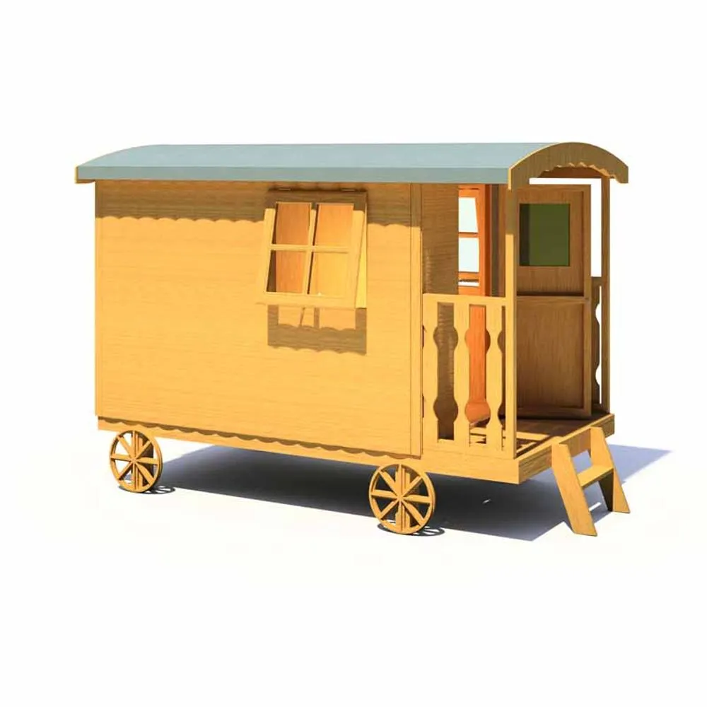 Shires Caboose Little House - L146 x W228.6 x H170 cm in Light Brown 4