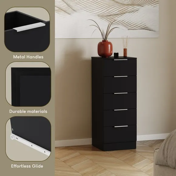 Hayes 5 Drawer Narrow Chest 3