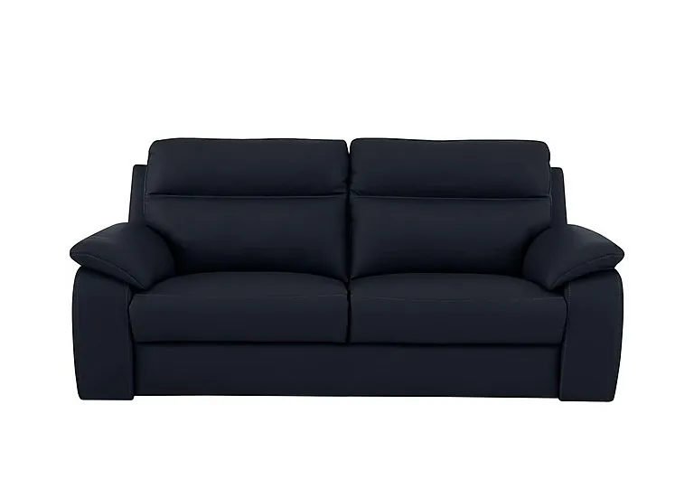 Pepino 3 Seater Leather Sofa - Torello Blu
