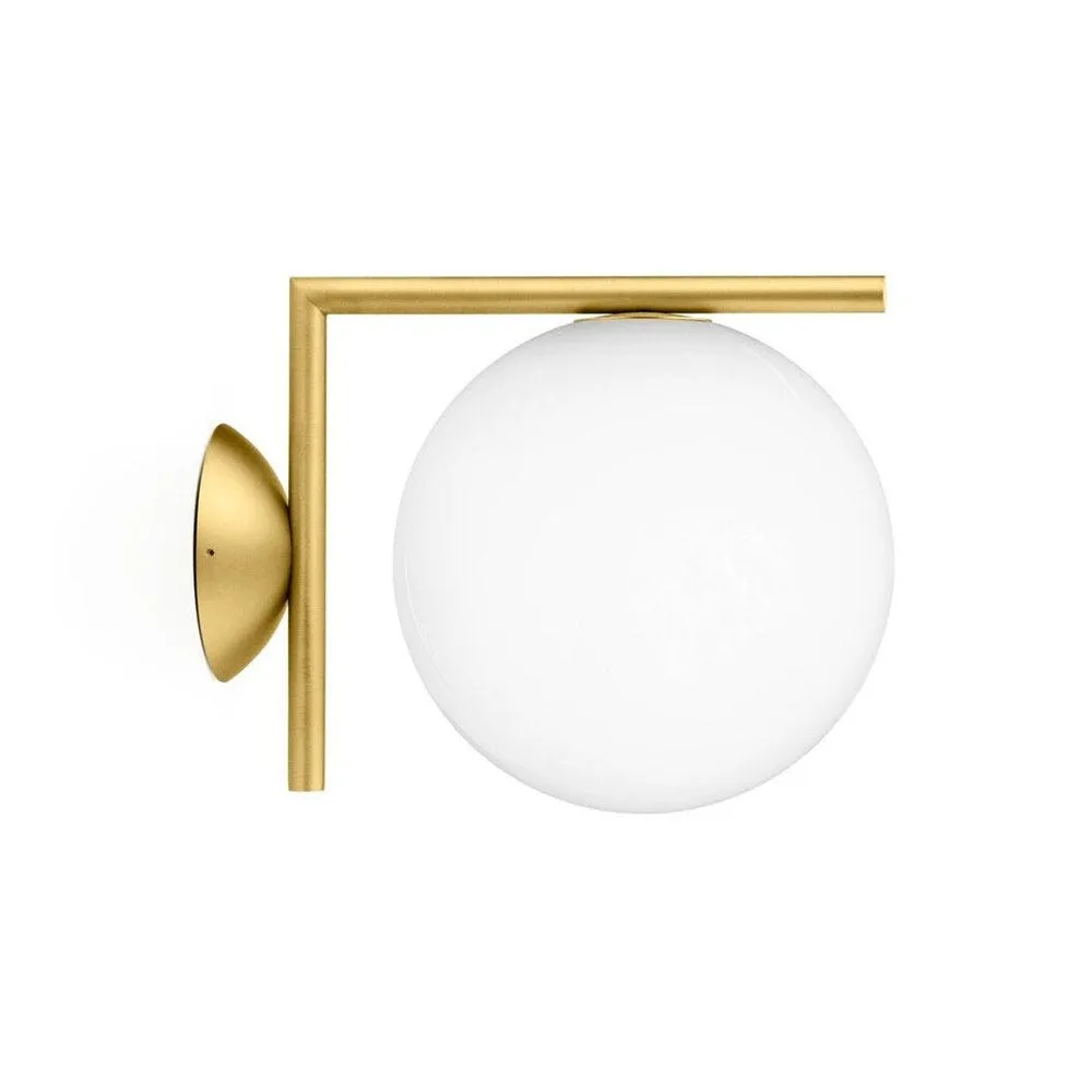Flos IC W1 Wall Light Brushed Brass 2