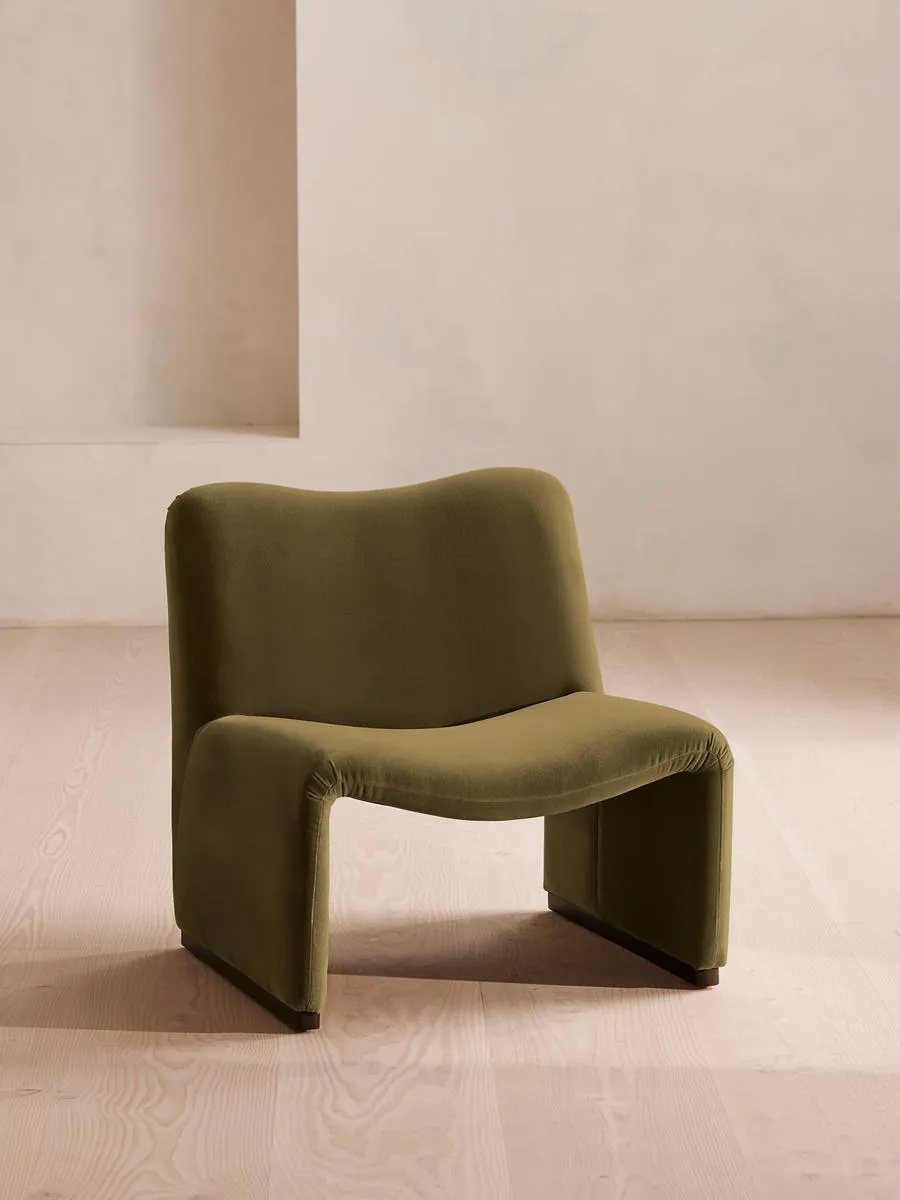 Lovett Armchair, Velvet, Olive