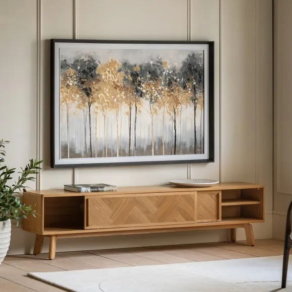 Hanley Parquet Wide TV Unit for TVs up to 75" 2