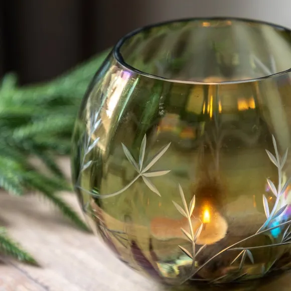Bloom Engraved Shimmer Tealight Holder 3