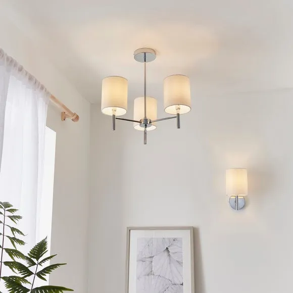 Vogue Dewey 3 Light Semi Flush Ceiling Light 2
