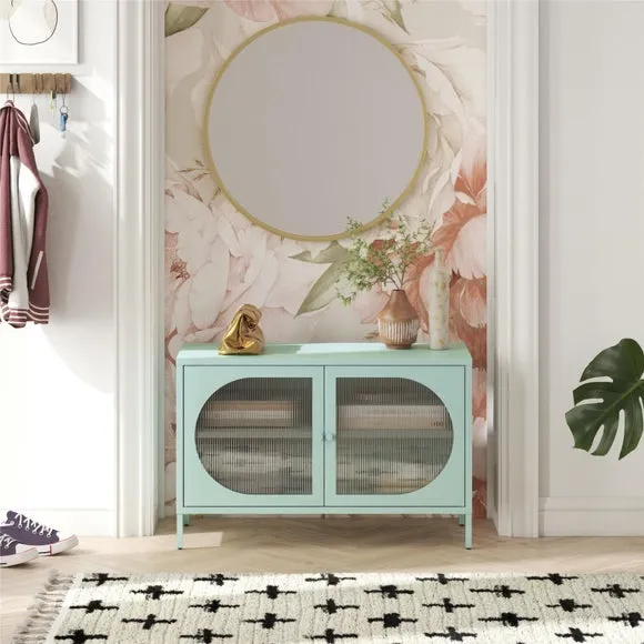 Luna Fluted Low Sideboard, Glass 1