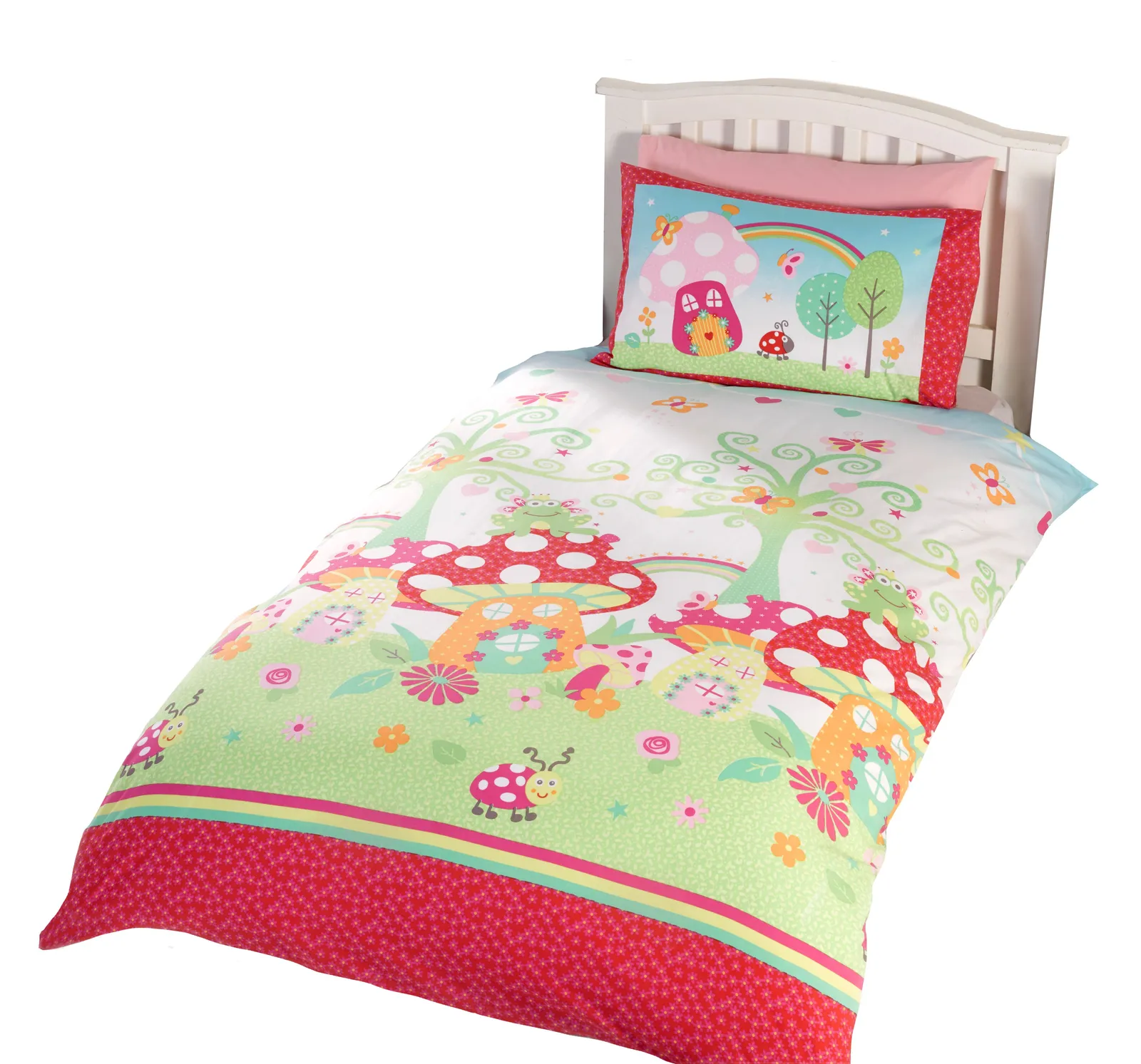 Rapport Home Enchanted Gardens Duvet Cover Set with Pillowcase in White 2
