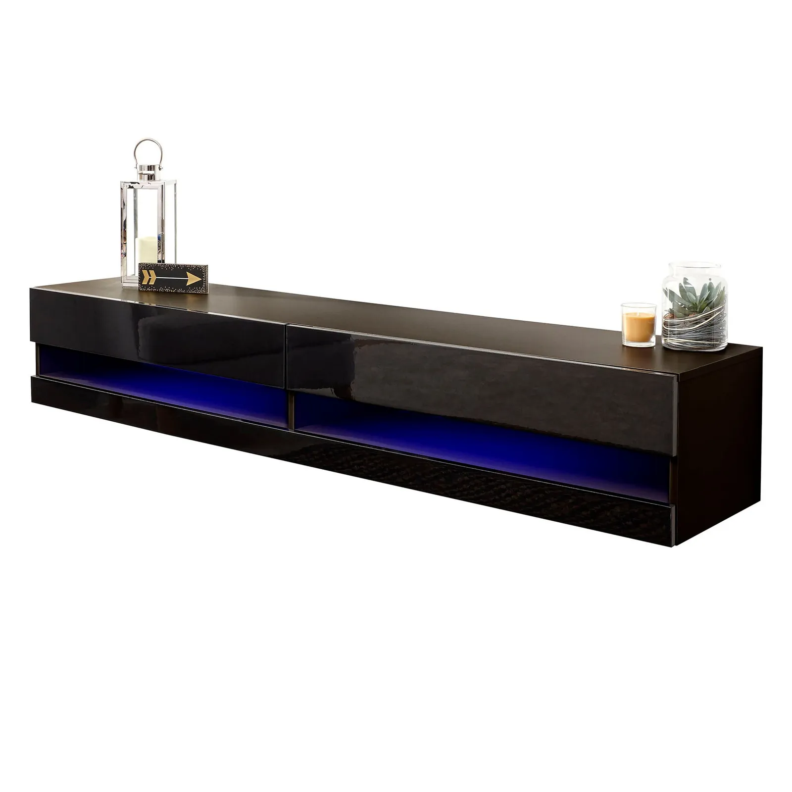 Galicia LED Wide Floating Wall TV Unit for TVs up to 67"
