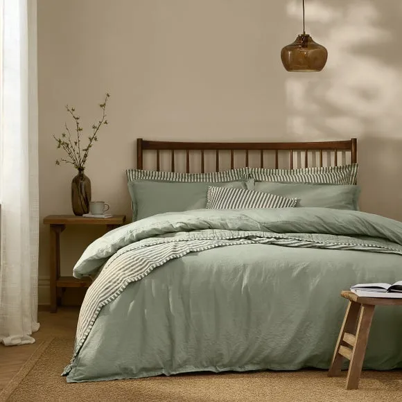 Yard Hebden Washed Cotton Duvet Cover & Pillowcase Set 1