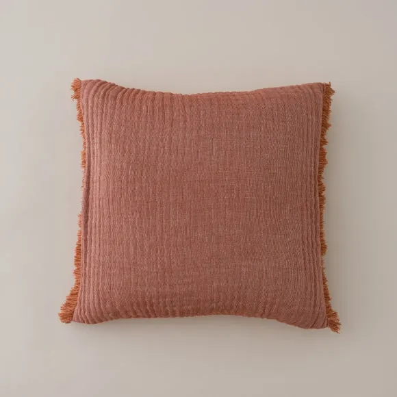 Reversible Muslin Cotton Square Cushion Cover 3