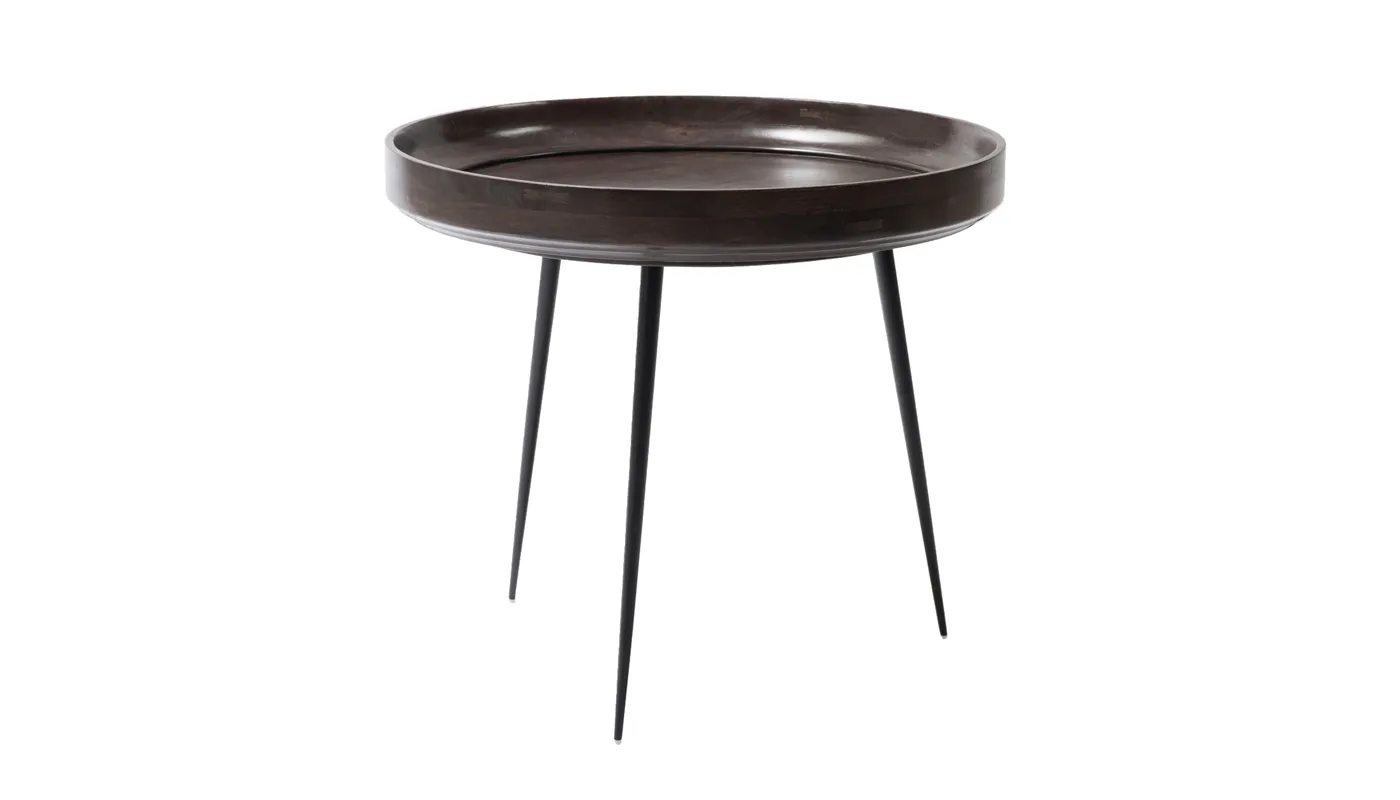 Mater Bowl Table Large Smoked Grey Mango Wood
