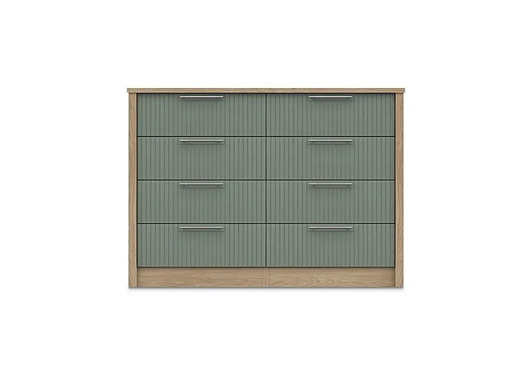 Chelsea 8 Drawer Wide Chest with Silver Handles
