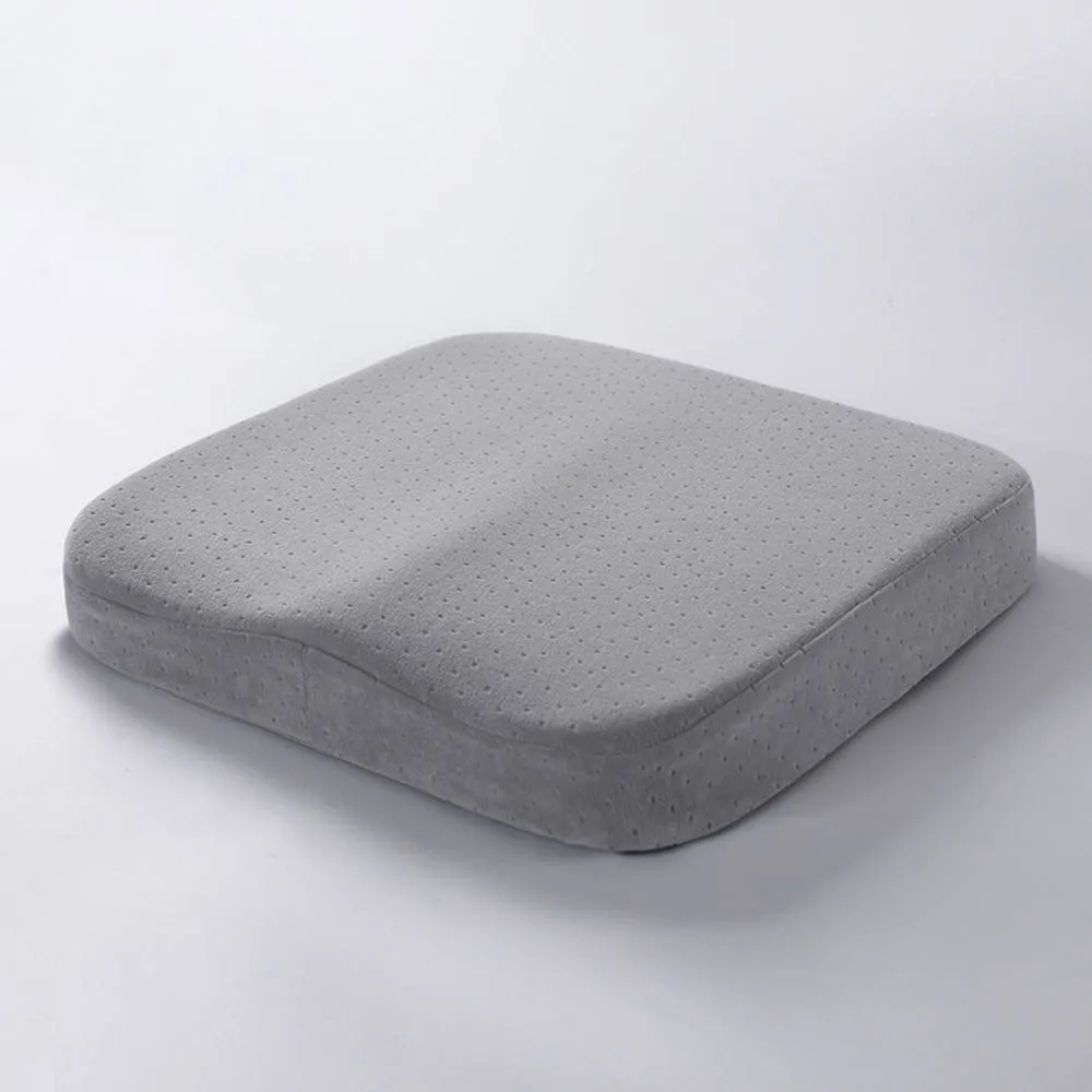Obasyhig Square Slow Rebound Memory Foam Cushion in Grey