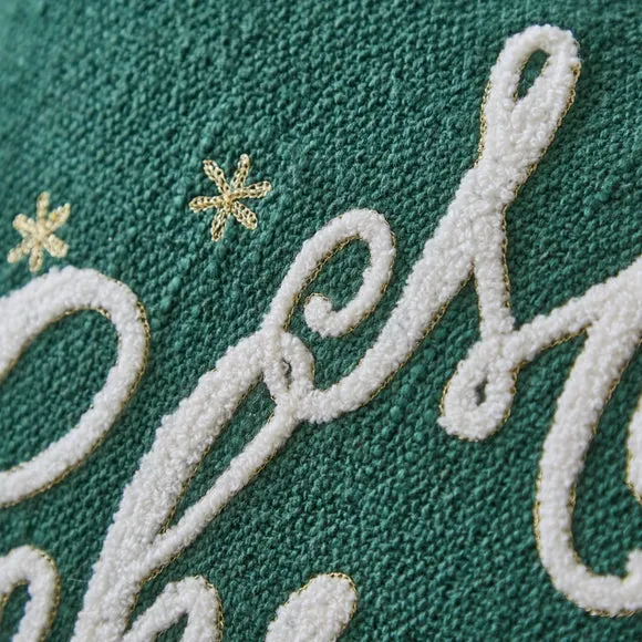 Merry Christmas Embroidered Rectangle Cushion 2