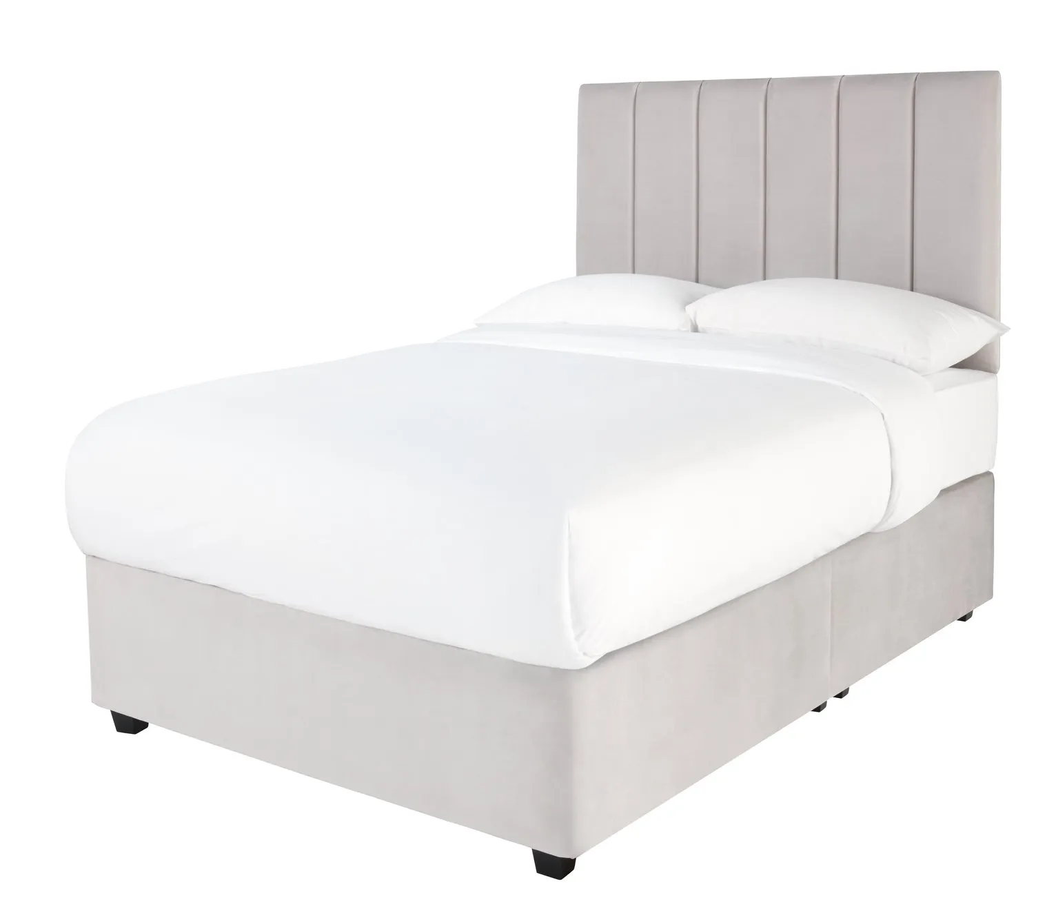 Forty Winks Velvet 1000 Pocket Silver Divan - Double