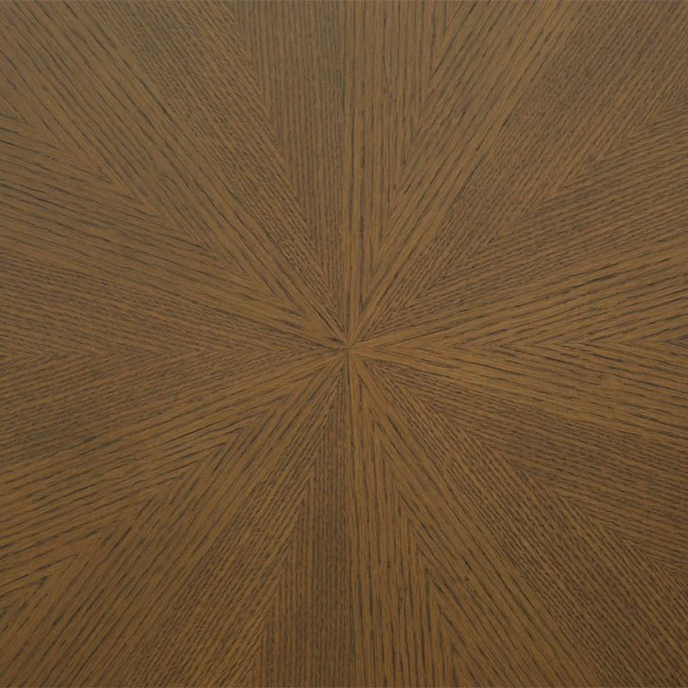 sweeek Round dining table rubberwood & oak veneer, seats 4 in Dark Brown 6