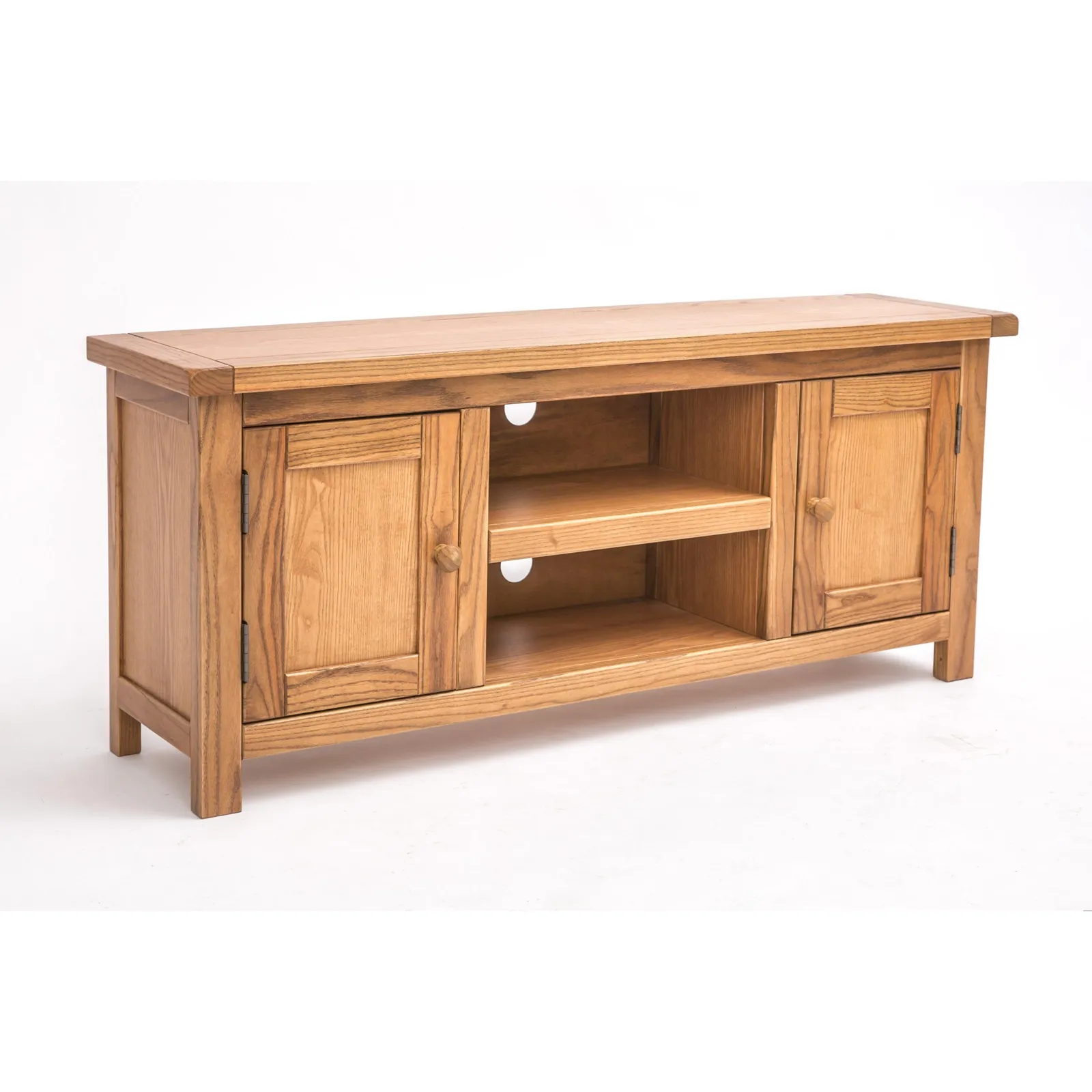 Cabinet Bits Trivento Light Wood 2 Door TV Cabinet Wood Knob in Natural 3