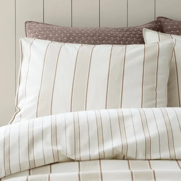Bianca Fine Linens Regal Stripe 100% Brushed Cotton Duvet Cover & Pillowcase Set 5