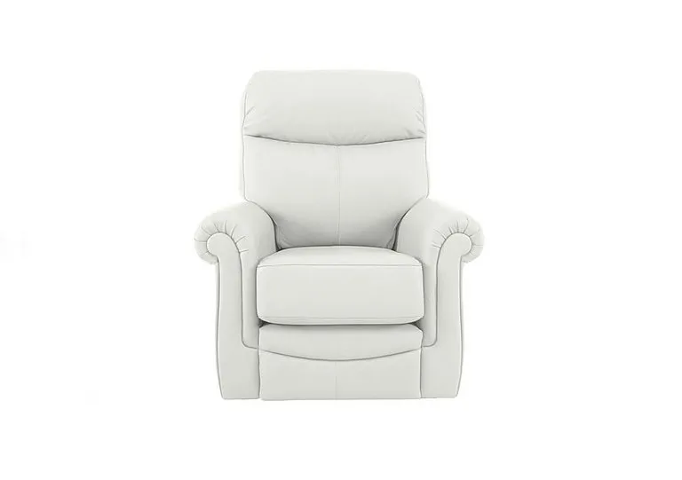 Avon Small Leather Armchair - Oxford Chalk