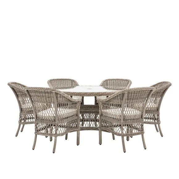 Corte 6 Seater Round Dining Set 4