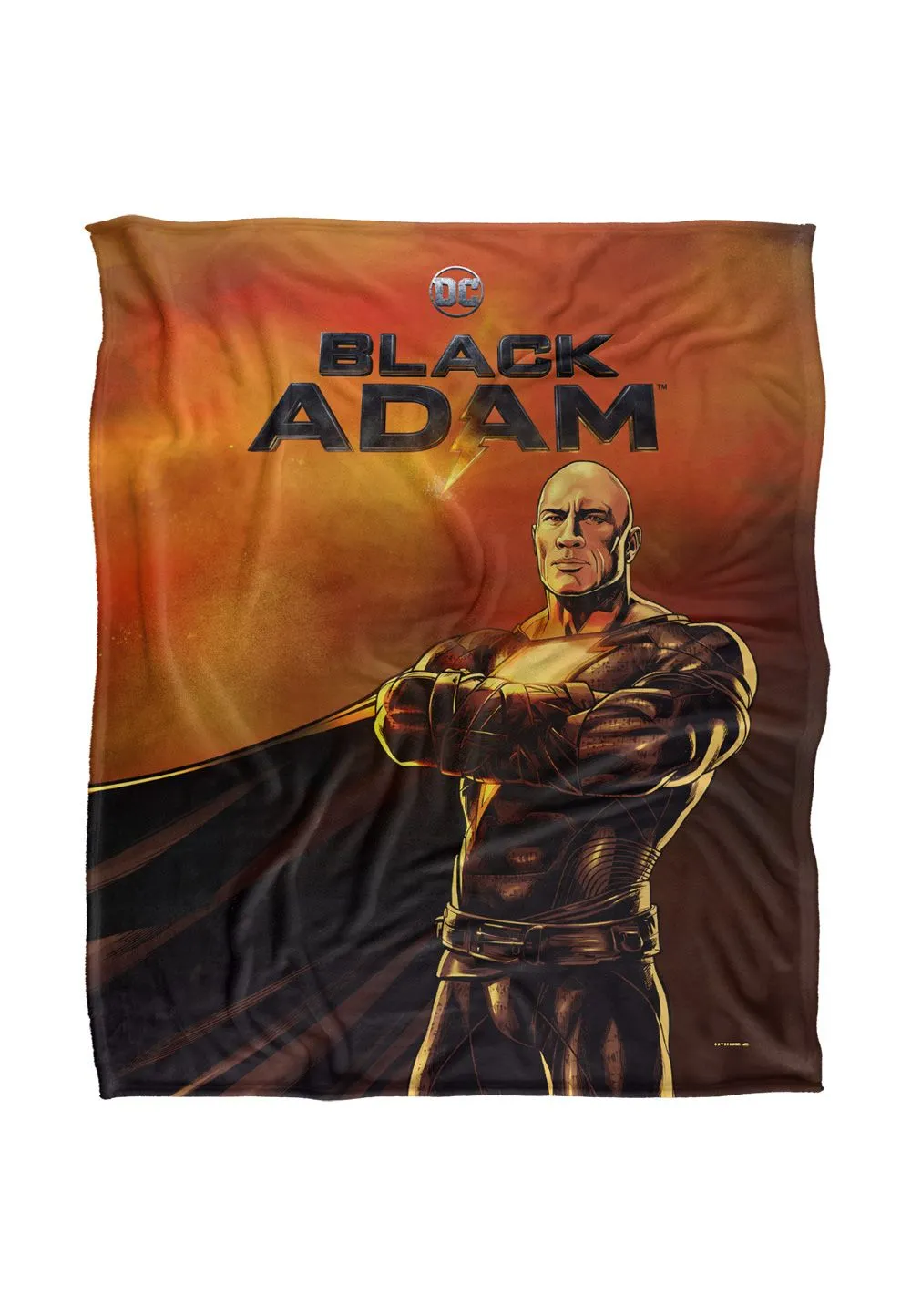 Black Adam Blanket, 152x127 cm Logo & Character Silky Touch Super Soft Throw Blanket in White