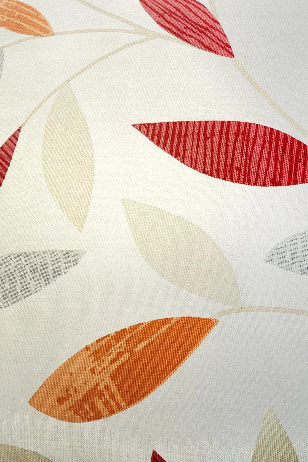 Fusion 'Beechwood' Classic Leaf Trail Print 100% Cotton Filled Cushion in Red 3