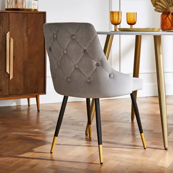 Ariana Set of 2 Dining Chairs, Velvet 2