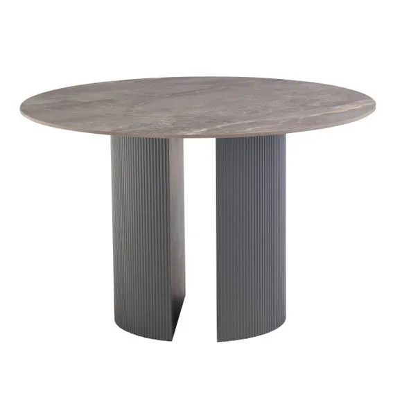 Bossini Round 4 Seater Dining Table, Grey 2