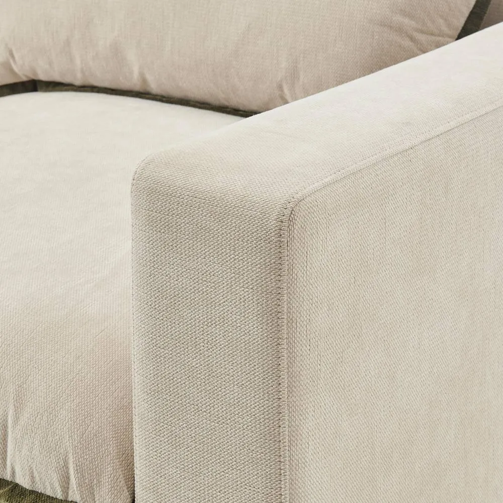 FurnitureboxUK Echo Linen-Look Fabric 5 Seater U-Shaped Modular Corner Sofa 4