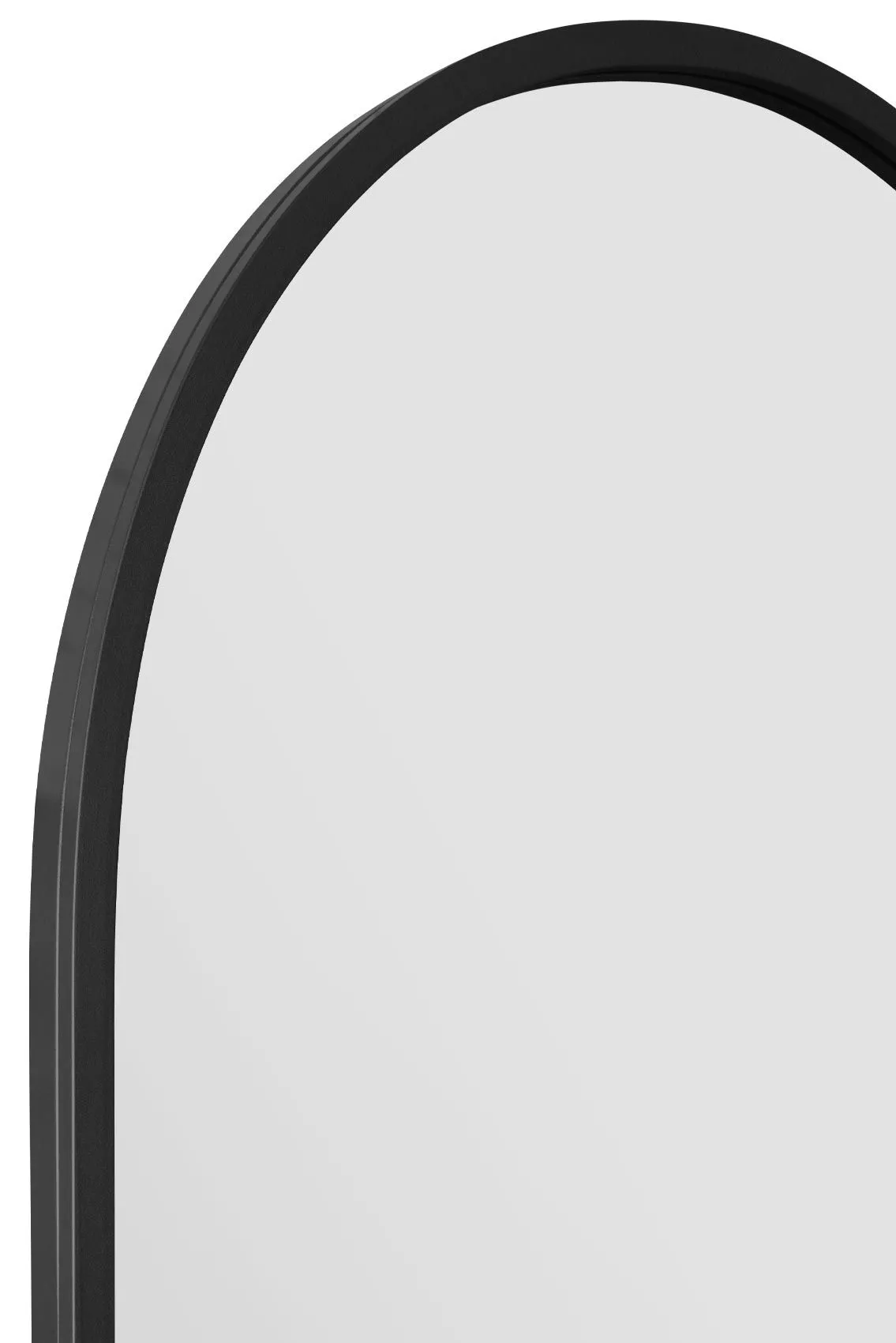 MirrorOutlet Full Length Black Framed Arched Leaner Wall Mirror 71" X 35" (180CM X 90CM) 4