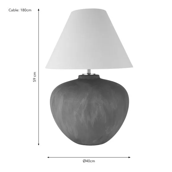 Hereford Mid Century Ceramic Table Lamp 6