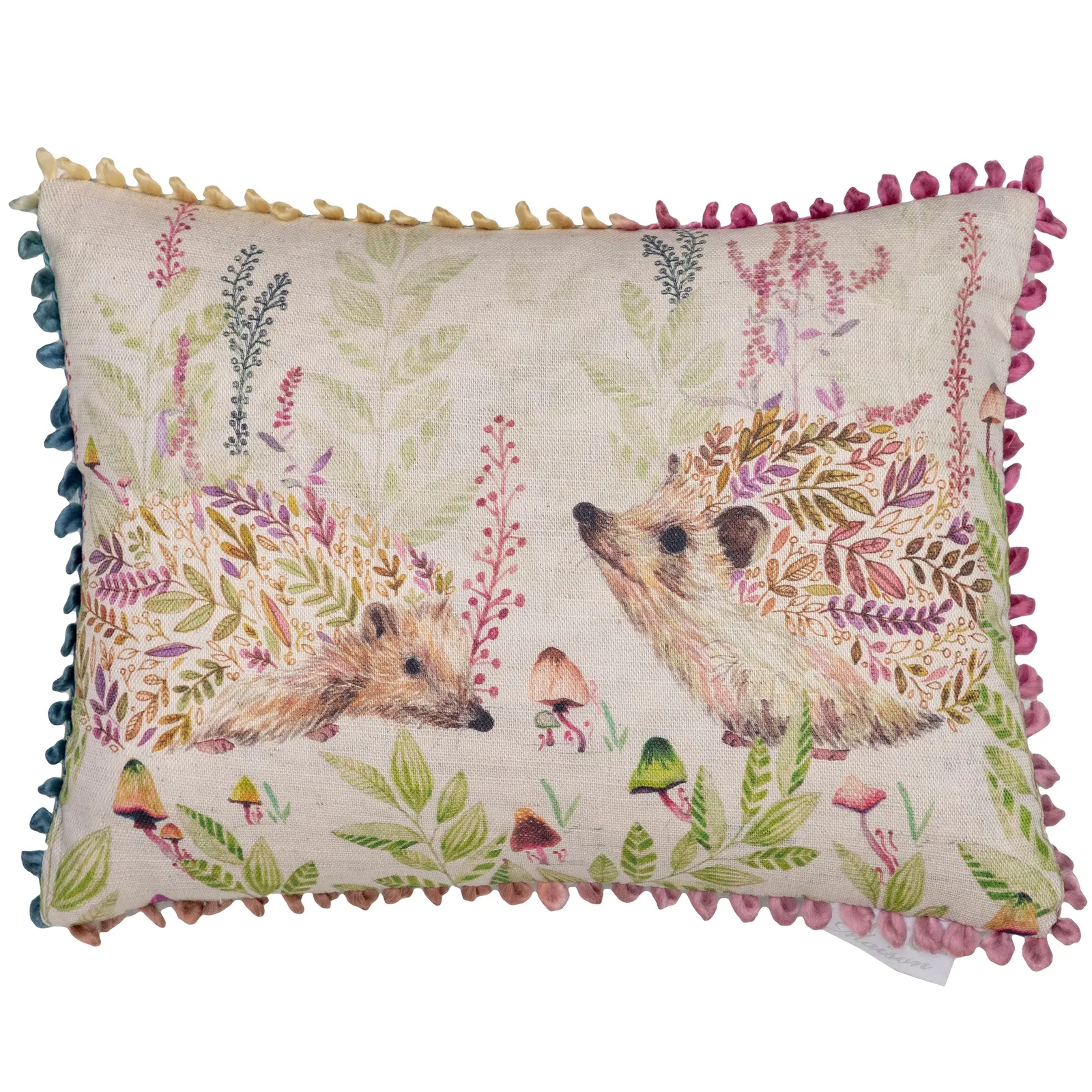 Voyage Maison Buttons & Ginger Animal Loop Edge Cushion in Natural