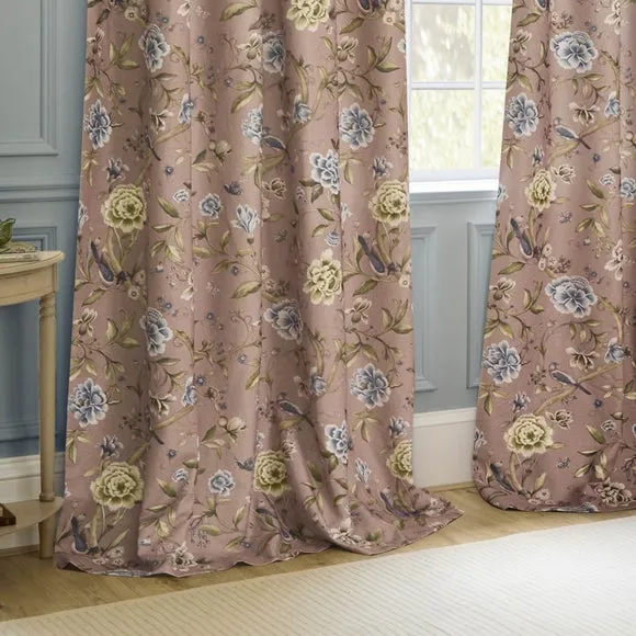 Sanderson Porcelain Garden Pencil Pleat Curtains 4