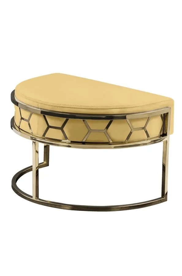 Alveare Footstool Brass -Ochre