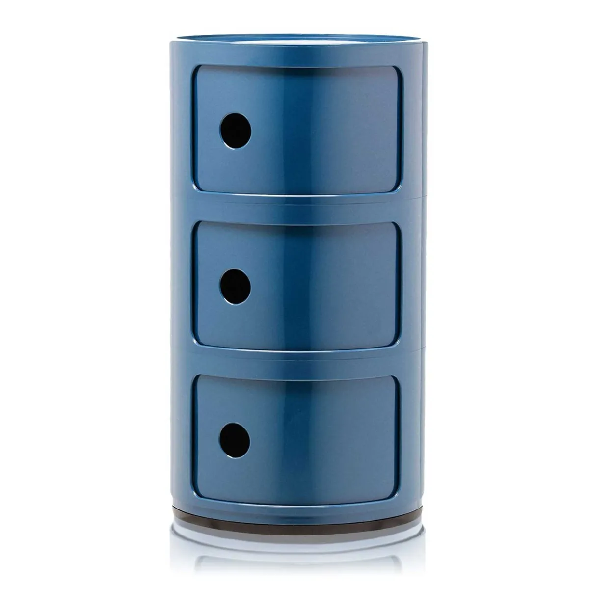 Kartell Componibili 3 Drawer Storage Unit Table, Blue Plastic | Barker & Stonehouse 2