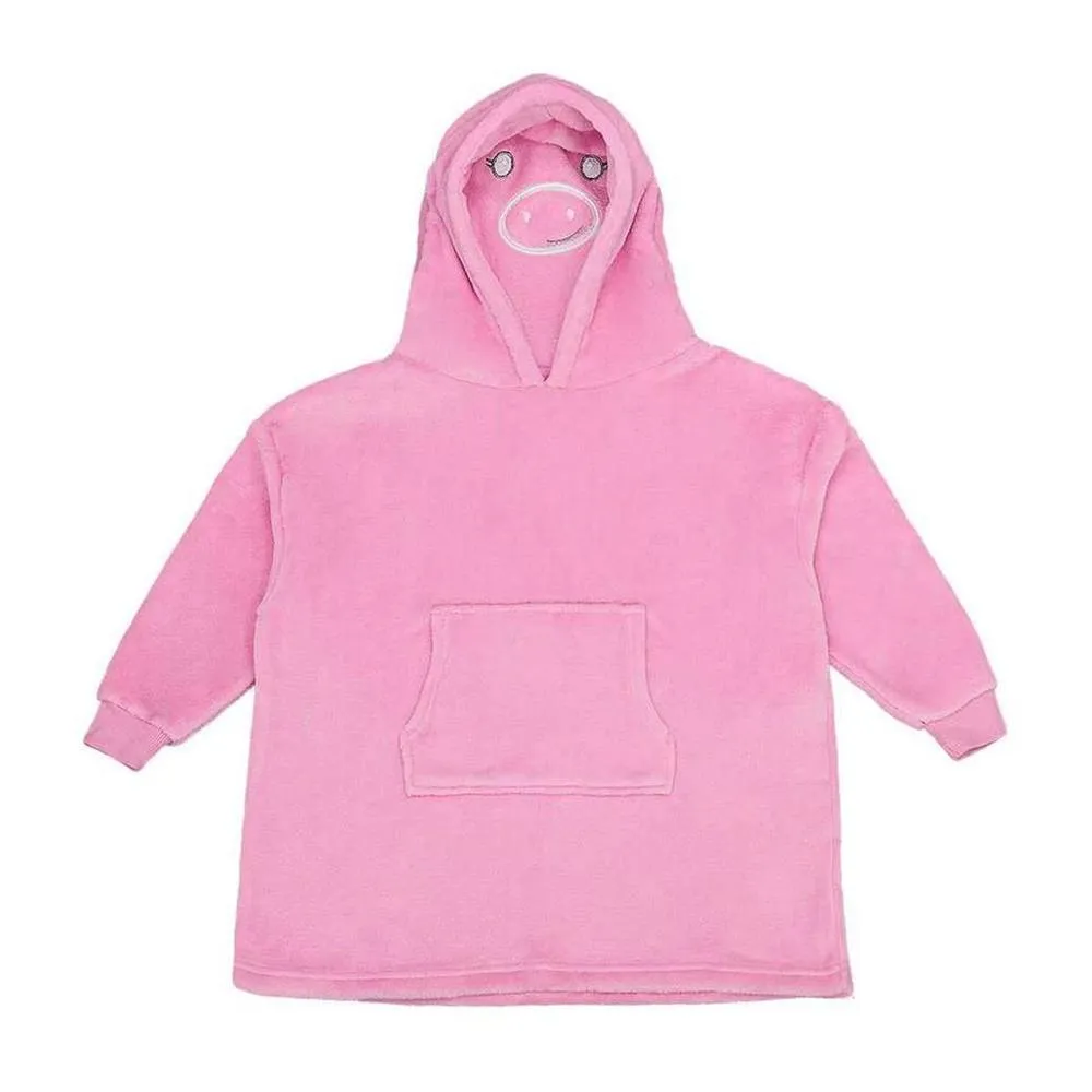 Brand Lab Cushioned Hoodie Blanket in Pink