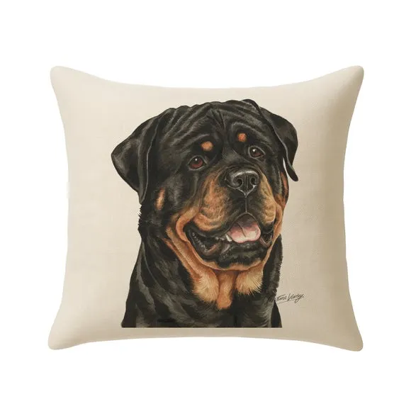 Christine Varley Rottweiler Square Cushion 3