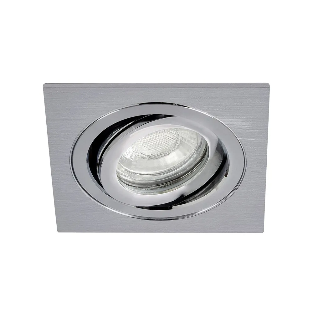 Sym Square IP65 Tiltable Downlight, Satin Nickel 1