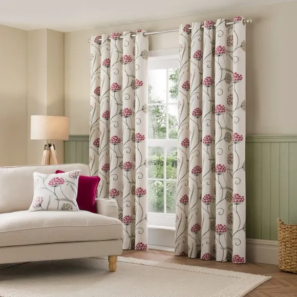 Embroidered Allium Eyelet Curtains 2