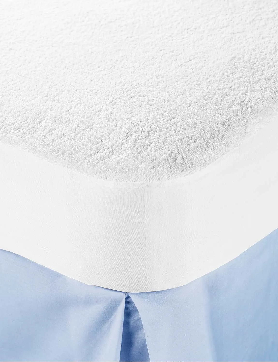 Chums Waterproof Terry Mattress Protectors in White