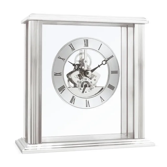 Acctim Vermont Silver Mantel Clock 2
