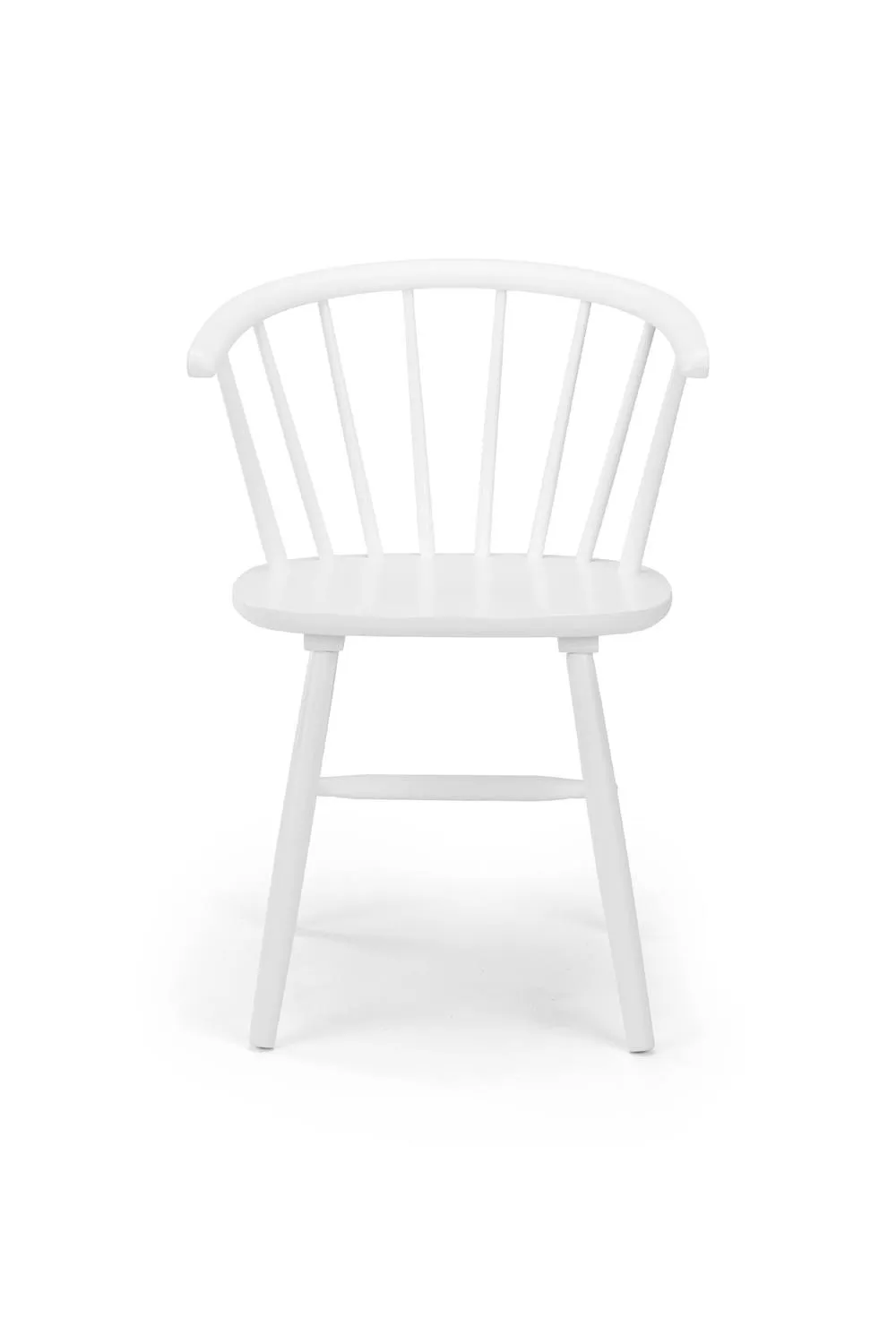 Julian Bowen Modena Curved Spindle Back Dining Chair (Set of 2) in White 4